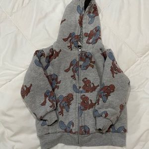 Toddler Spider-Man zip up sweatshirt
